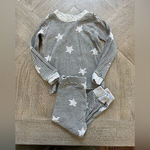 Petit Lem Organic Cotton Star Stripe Pajama Set